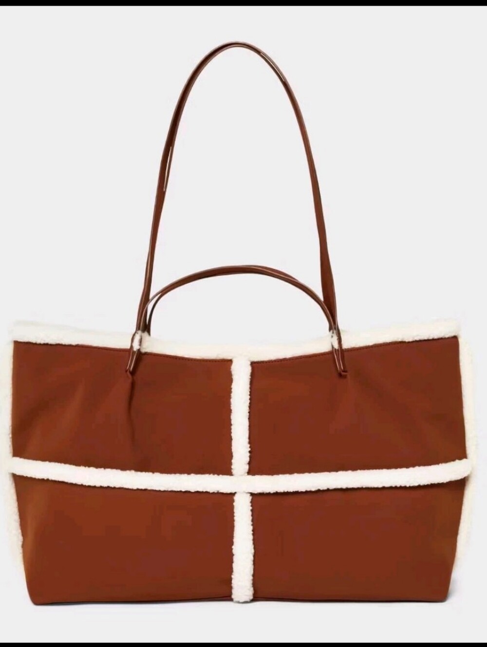 Universal Thread Women's Tote Bag Handbag Seagrass Cognac Shapes Craft